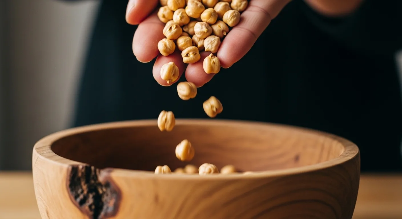 How To Make Honey Roasted Chickpeas: Your New Obsession For Crispy, Sweet & Salty Snacking (Oven & Air Fryer Magic) 5 Crispy honey-roasted chickpeas in a bowl, golden and perfectly roasted.
