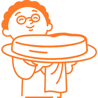 Cheerful Chef with Cake