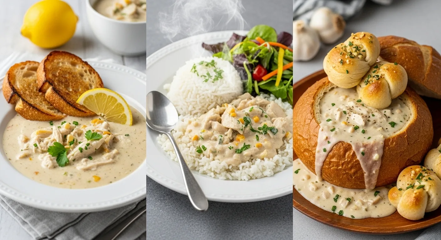 How To Make Chicken Florentine Soup In 3 Simple Steps 5 Three serving styles: soup with bread, over rice, and in a bread bowl
